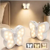 PRIISF Nachtlicht LED Wandleuchte Akku Kabellose Wandlampe Innen Modern Bewegungsmelder, USB-Aufladbare, süße Tiere Kinder Nachttischlampe, Flurlampen Wandbeleuchtung Wand-Lampe Strahler Effekt Leuchte Licht, Wandbeleuchtung für Wohnzimmer Schlafzimm