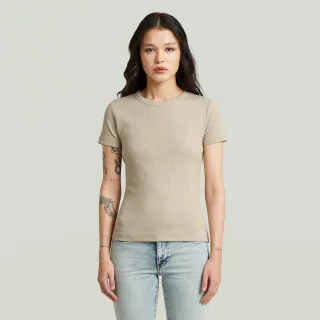 G-Star - Slim rib t wmn dk brick - Gr. - XL