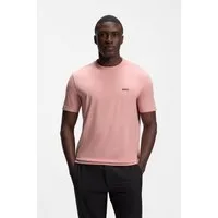 BOSS GREEN Rundhalsshirt Tee Regular Fit Stretch Jersey Cotton, Logo on Chest, Rundhals