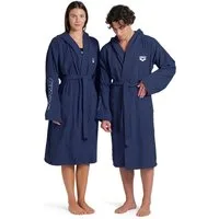 Arena Bademantel arena Unisex Zeppelin Bademantel, Midilänge, Baumwolle, Kapuze, Gürtel, Schwimmbad, Sauna, Baumwolle, Unisex, weich, bequem, Kapuze, leicht