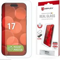 Displex Displayschutzglas Real Glass Screen Protector mit EASY-ON MountMaster für Apple iPhone 17, Displayschutzfolie, Schutzfolie, Bildschirmschutz, kratz- & stoßfest