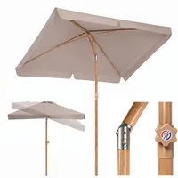Sekey Rechteckschirm Sonnenschirm Rechteckig Balkon Balkonschirm Knickbar, LxB: 200x125,00 cm, UV50+ Sonnenschutz, für Terrasse