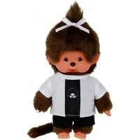 Monchhichi Plüschfigur Mädchen im Fußball-Trikot 20 cm Monchhichi Puppe mit einem Zöpfchen