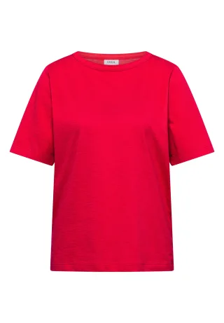CECIL - Kurzarm T-Shirt aus reiner Baumwolle glazed apple red - Gr. - M