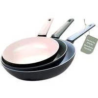 Genius Pfannen-Set Cerafit Trend Pastell Edition 3 tlg. Keramik Antihaft Bratpfannen, (Set, 20, 24 und 28 cm Pfanne), Robust, hitzebeständig & spülmaschinenfest