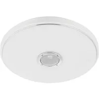 EGLO LED Deckenleuchte Milazzo, Leuchtmittel inklusive, Badezimmer Lampe, Kristalleffekt LED Deckenleuchte, IP44, Ø 40cm