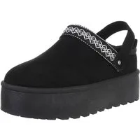 Ital-Design Bequeme Freizeitschuhe mit Riemen für Damen Snowboots (90169614) Flach Stiefeletten in Schwarz