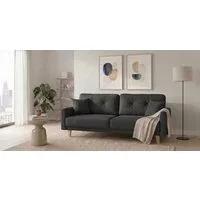 OTTO home 3-Sitzer TRIPLO optionale Schlafsofa mit Bettkasten, Maße B/T/H: 215/100/89 cm, Wahlweise Bettfunktion - Liegefläche 145x191 cm, Rücken-, Zierkissen