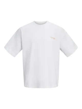 JACK&JONES - JORSANREMO BACK TEE SS CREW NECK SN Bright White - Gr. - S