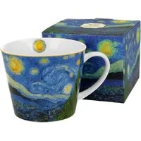 Duo-Gift Becher STARRY NIGHT Mug / Tasse Sterne, Nacht / Van Gogh /Sternennacht, Material : Porzellan 610 ml Jumbo Mug Kollektion, DUO Porzellankollektion, Kaffee - Tee Tasse / Ideal als Geschenk