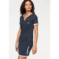 KangaROOS Sweatkleid in Longform, aus Baumwoll-Sweatqualität, mit Kängurutasche