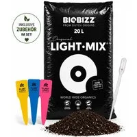 Biobizz Blumenerde BioBizz Light mix 20 L, Bio-Anzuchterde mit lockerer Struktur, ideal für Jungpflanzen