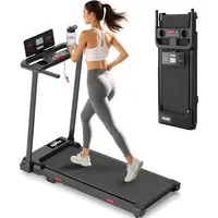 kehot Laufband Klappbares Laufband 1–10 km/h mit Handlauf & LCD-Display (Kompaktes Design 110×54 cm platzsparend faltbar für Zuhause, 12 Trainingsprogramme & 3 Modi für individuelles Training), Leiser Betrieb mit 100 kg Belastbarkeit für tägliches Wo