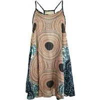Guru-Shop Midikleid Boho Mandala Minikleid, Trägerkleid,.. alternative Bekleidung