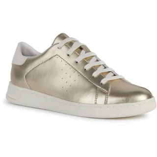 Geox D Jaysen B Leder Damen Hellgold/Optik Weiß Turnschuhe