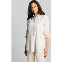 TOM TAILOR Langarmbluse Blusen & Shirts Oversize Hemdbluse mit Leinenanteil