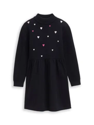 tom tailor kids - Mini-Strickkleid mit Stickerei sky captain blue - Gr. - 98