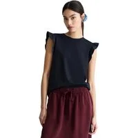 Marc O'Polo DENIM T-Shirt aus Material-Mix