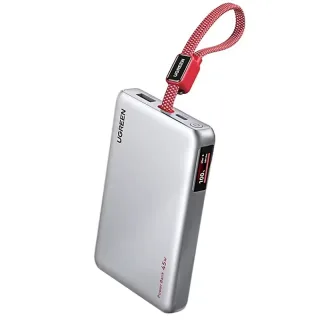 Ugreen PB541 45W 39.1Wh 10000mAh Digital Display Power Bank with Integrated Type-C Cable External Battery Power Supply w
