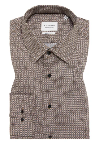 ETERNA - Hemd Twill Langarm mandel - Gr. - 45/Langarm - 65cm