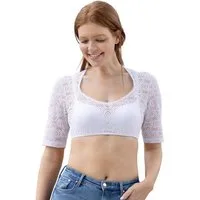 Nina Von C. Dirndlbluse Halbarm 'Daniela' 48464360, Weiß
