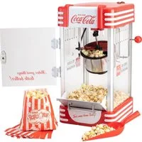 SALCO Popcornmaschine Coca-Cola SNP-27CC, Großer Zubereitungsbehälter von 60 ml mit integriertem Heizsystem