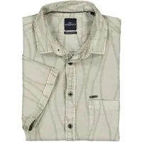 Engbers Kurzarmhemd Herren Kurzarm-Hemd mit Struktur und Comfort-Stretch, Khaki