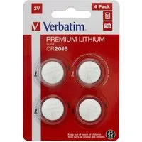 Verbatim Verbatim 49531 Batterie CR2016 Verbatim Lithiumbatterien 4er Pack. 3V Akku