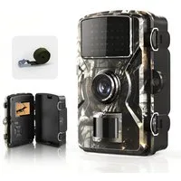 Fine Life Pro Wildkamera 16MP 1080P IP66 wasserdichte Infraro Wildkamera (Wildkamera mit Bewegungsmelder und Nachtsicht mit 32GB Karte)