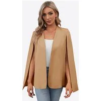 Imily Bela Jackenblazer Damen Cape Blazer (Packung, 1-tlg., 1per-Pack) Gespaltene Ärmel