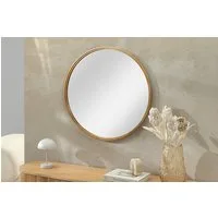 riess-ambiente Wandspiegel PORTRAIT Ø60 cm gold – rund, handmade, Eisenrahmen, Statement-Piece (Einzelartikel, 1-St), dekorativer Design-Spiegel, Luxus-Wohnaccessoire für Flur & Wohnzimmer