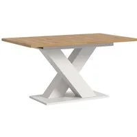 xonox.home Esstisch, Artisan Nachbildung Weiß Melamin Modern 150x76x90 cm