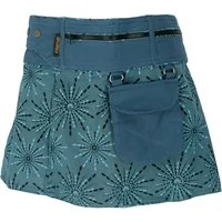 Guru-Shop Minirock Wickelrock, Cacheur, Sidebag, Minirock - petrol alternative Bekleidung