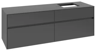 Villeroy & Boch Waschtischunterschrank Collaro C13600 1600x548x500mm 4 Ausz. Waschtisch re Graphite C13600VR