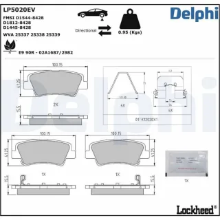 Delphi Bremsbel?ge hinten Kia Soul