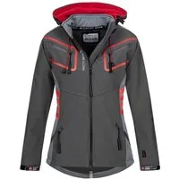 Arctic Seven Softshelljacke Damen – Outdoorjacke mit Kapuze wasserabweisend Fleecegefütterte Softshelljacke mit vielen Taschen