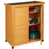 relaxdays Garten-Geräteschrank Gartenschrank mit Dachpappe