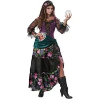 California Costumes Kostüm Hellseherin-Kostüm für Damen Halloween-Kostüm grün-lila