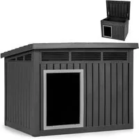 COSTWAY Hundehütte, Hundehaus, mit Schrägdach, für Outdoor & Indoor