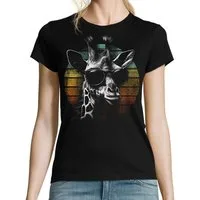 Youth Designz Print-Shirt Retro Giraffe Damen T-Shirt mit lustigen Logo für Damen