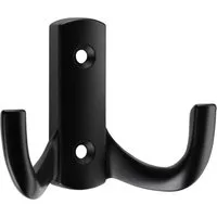 SO-TECH® Garderobenhaken JULIE STRONG - extra stabile Ausführung - Lochabstand 32 mm (1 St), Variante kurz, Höhe 57,5 mm, Schwarz matt