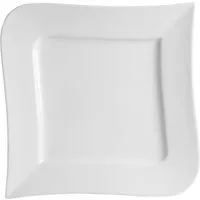 Ritzenhoff & Breker Frühstücksteller Frühstücksteller Melodie weiß geschwungener Form eckig 20.5 x 20.5 cm, (1 St)