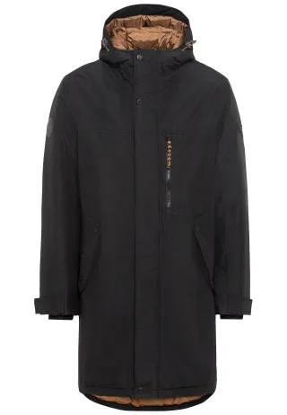 camel active - TeXXXactive® Mantel mit Kapuze asphalt - Gr. - 54