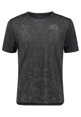 Nike DRI-FIT RUN DIVISION RISE 365S Herren Laufshirt Sportswear Tee schwarz DM47...