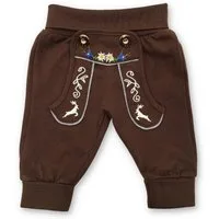 BONDI Trachtenkleid Trachtenhose Baby/Kleinkind - BLUMEN/HIRSCHE - braun