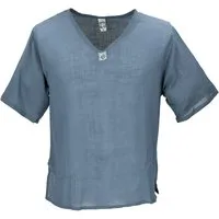 Guru-Shop Hemd & Shirt Yoga Hemd, alternatives Baumwollhemd, leichtes.. Ethno Style, alternative Bekleidung
