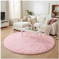 Pergamon Hochflor-Teppich Hochflor Shaggy Teppich Fluffy Rund, Rund, Höhe: 40 mm
