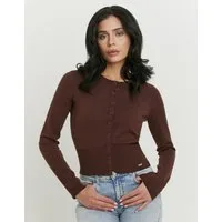 Tally Weijl Strickjacke SCAVIFRANKI Materialmix, Basic, kürzer geschnitten