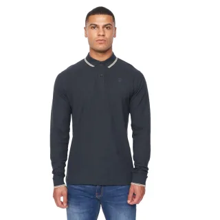 Duck and Cover - "Roxberry" Poloshirt für Herren Langärmlig (Marineblau)