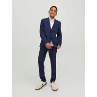Jack & Jones Junior Anzug JPRSOLAR elastisch und pflegeleicht für besondere Anlässe (Set, 2-tlg) unifarben, modisch, slim fit, Web, Reverskragen